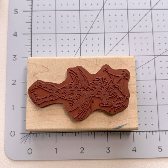 Jester Clown Rubber Stamp JudiKins Flute Playing Harlequin Circus Craft - Picture 4 of 4